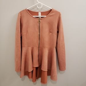 Zipper High-Low Spring Jacket